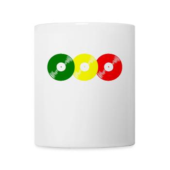 Reggae Schallplatten - Tasse - Weiß - Vorne