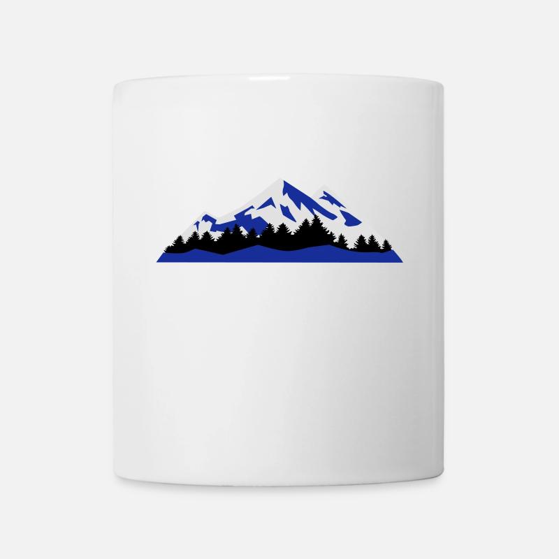 montagnes, hiver - Mug blanc - blanc