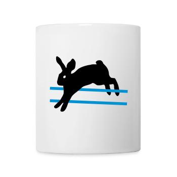 Un lapin sautant - Mug blanc - blanc - Devant