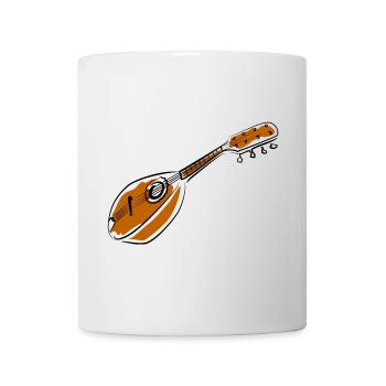 Sketch style acoustic mandolin - Mug - white - Front