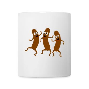 Humorous dancing sausages - Mug - white - Front