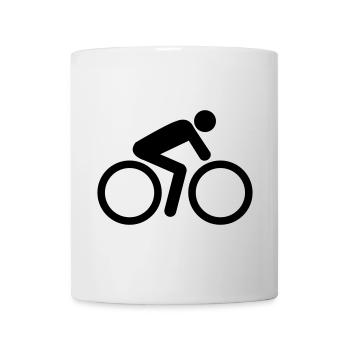 biker Fahhradfahrer - Tasse - Weiß - Vorne