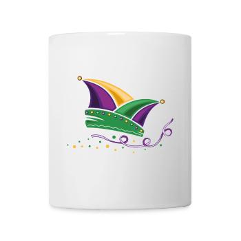 Fool cap Mardi Gras Carnaval de la Nouvelle-Orléans - Mug blanc - blanc - Devant
