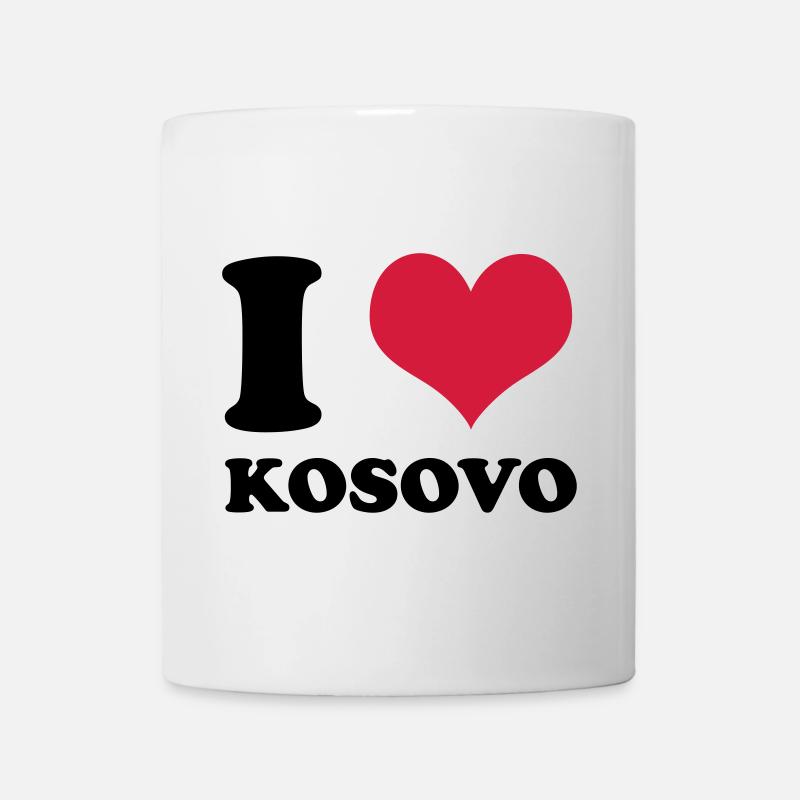 j'aime le kosovo - Mug blanc - blanc
