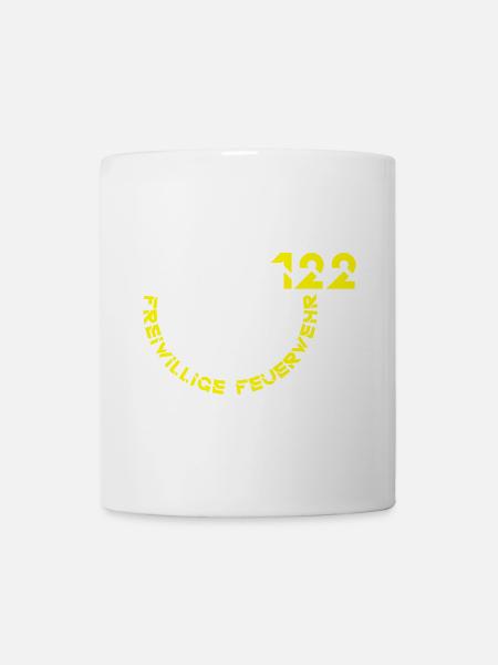 Freiwillige Feuerwehr 122 – SIX 2 weiß/gelb - Tasse - Weiß