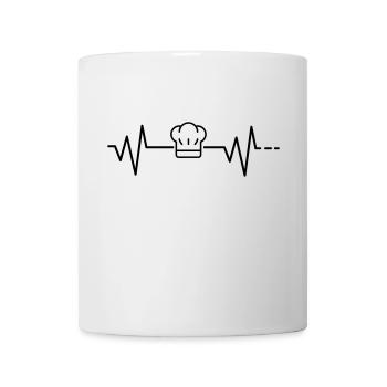 Heartbeat cook, chef hat, chef, cooking, kitchen - Mug - white - Front