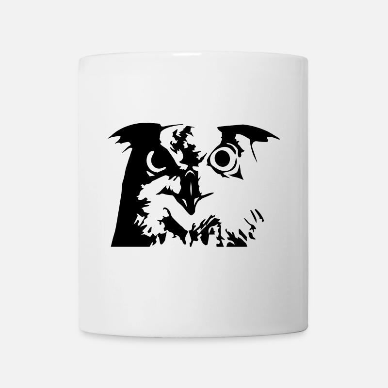 Eule, Owl - Grafik, Vogel, UHU - Tasse - Weiß