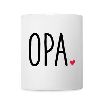 Opa Herz - Geschenk Enkel Liebe - Tasse - Weiß - Vorne
