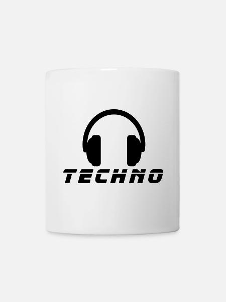 Techno Music - Tasse - Weiß