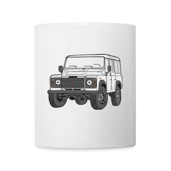 4x4 Defender 110 Adventure - Landy LaRo Rover Land - Tasse - Weiß - Vorne