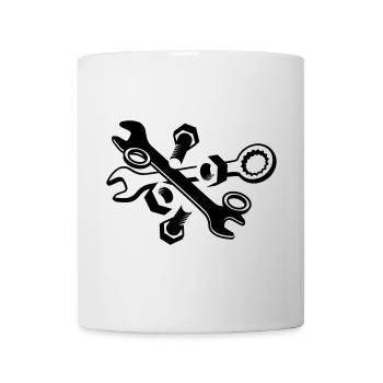 deux clés avec écrous et vis - Mug blanc - blanc - Devant