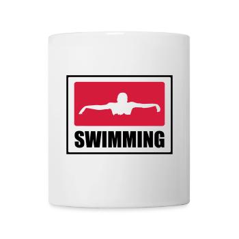 Swimming - Tasse - Weiß - Vorne