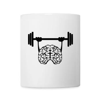 Gehirn Brain Bar Krafttraining - Tasse - Weiß - Vorne