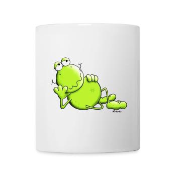 Verträumter Frosch - Tasse - Weiß - Vorne