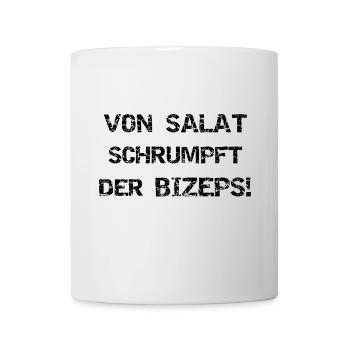 Von Salat schrumpft... - Tasse - Weiß - Vorne