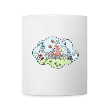 Wolkenland reh - Tasse - Weiß - Vorne