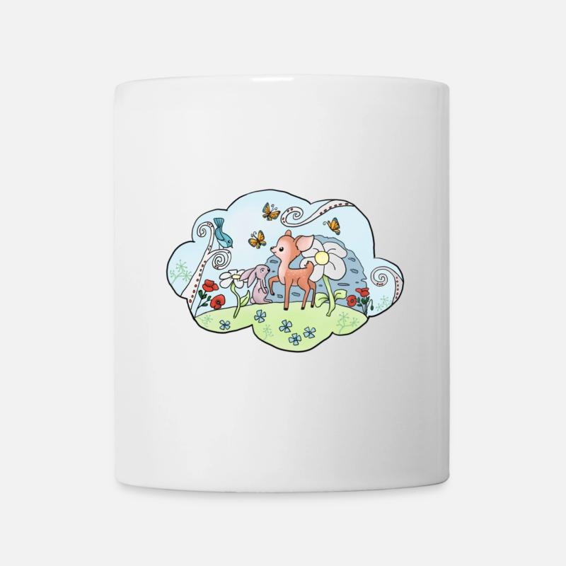 Wolkenland reh - Tasse - Weiß