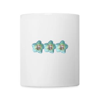 Wildblumen türkis - Tasse - Weiß - Vorne