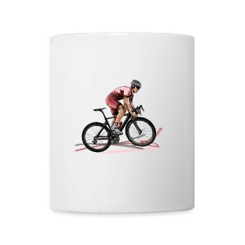 racing bicycle - Mug - white - Front