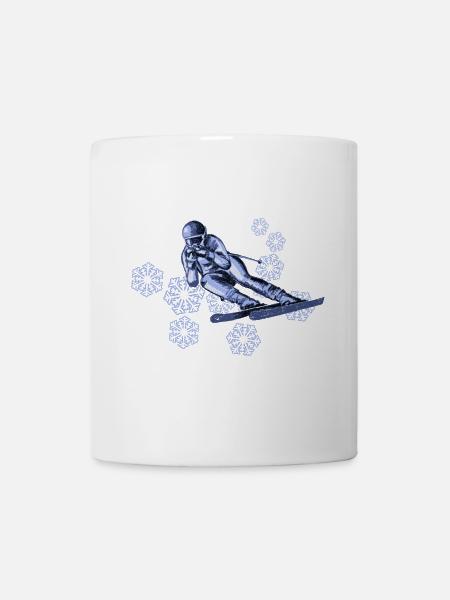 skiing - Mug blanc - blanc