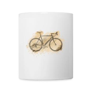 racing bike - Mug - white - Front
