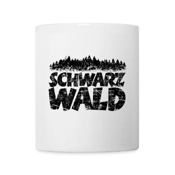Schwarzwald mit Wald (Vintage/Schwarz) - Tasse - Weiß - Vorne