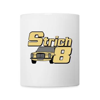 MB W115 W114 , Strich 8 , Oldtimer Kult (25) - Tasse - Weiß - Vorne