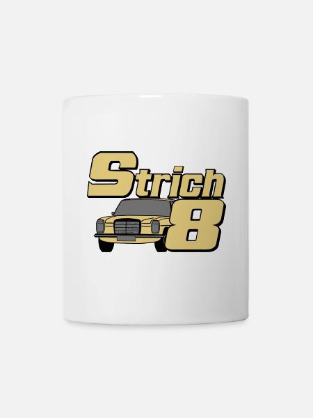 MB W115 W114 , Strich 8 , Oldtimer Kult (25) - Tasse - Weiß