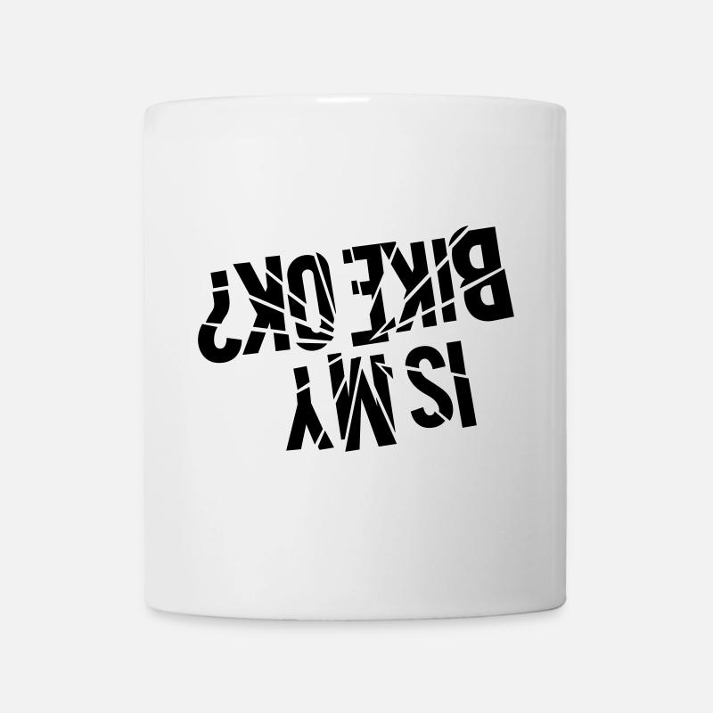 Is my bike ok - upside down? - Mug blanc - blanc