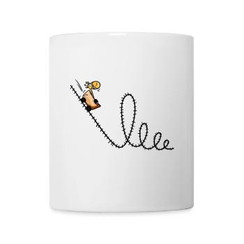 Giraffe rides a roller coaster - Louping - Park - Mug - white - Front