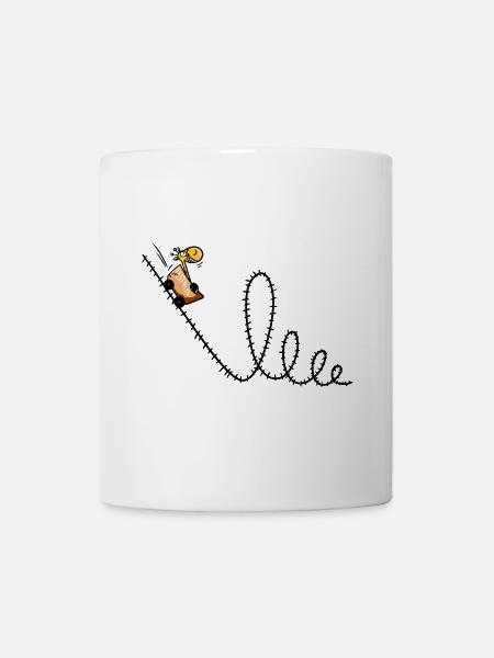 Giraffe rides a roller coaster - Louping - Park - Mug - white