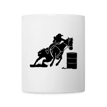 Pferdesport Westernreiten - Barrel Race - Tasse - Weiß - Vorne