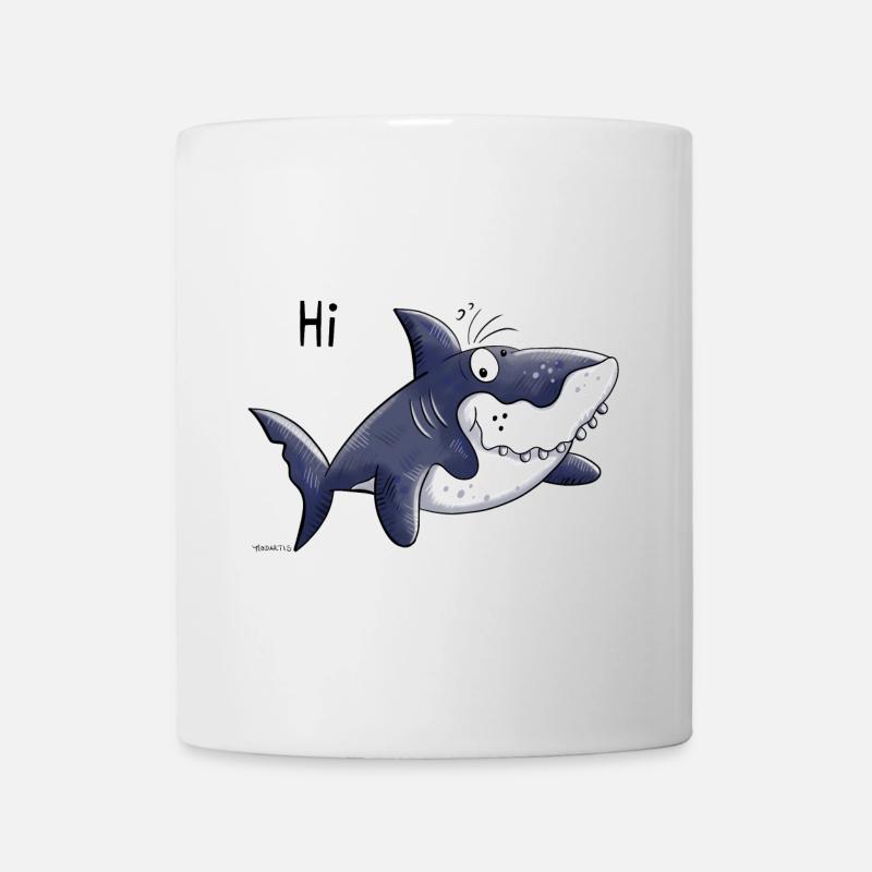 Requin dessin animé - Cadeau - Comique - Mug blanc - blanc