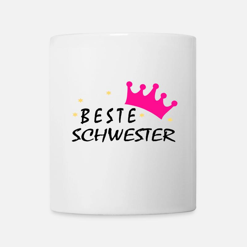 beste schwester - Tasse - Weiß