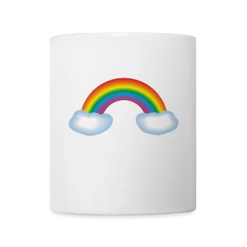 Rainbow & clouds - Mug blanc - blanc - Devant