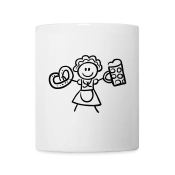 Volksfest Madl mit Bier und Breze - Tasse - Weiß - Vorne