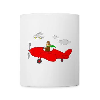 Flugzeug Pilot - Tasse - Weiß - Vorne
