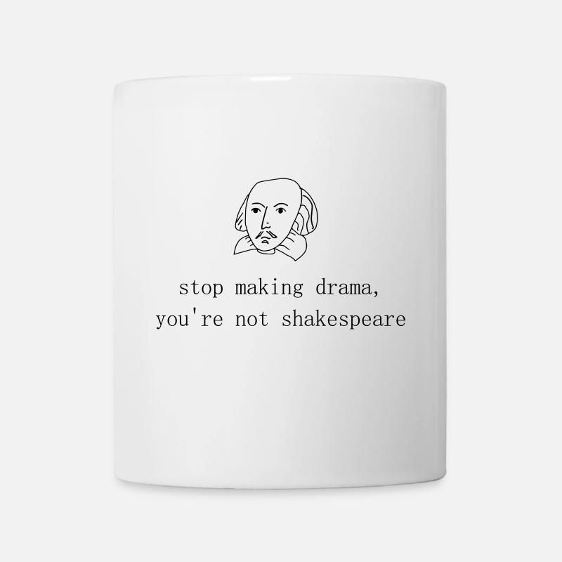 shakespeare drama - lustiges design - Tasse - Weiß