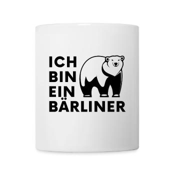 Polar Bären Silhouette Kontrast - Tasse - Weiß - Vorne