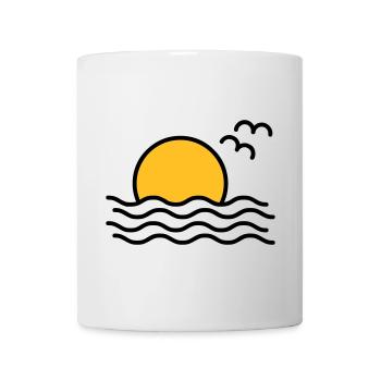 Coucher de soleil - Mug blanc - blanc - Devant