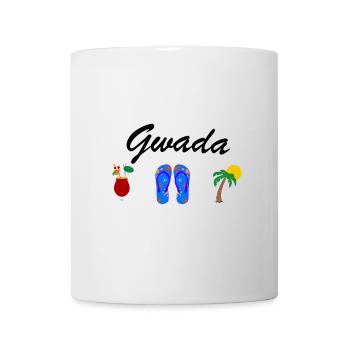 T-Shirt Guadeloupe Gwada Sonne Rum Meer Strand - Tasse - Weiß - Vorne