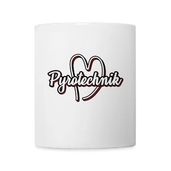Ich liebe Pyrotechnik Pyros Feuerwerk Böller - Tasse - Weiß - Vorne