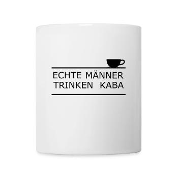 Echte Maenner trinken Kaba - Tasse - Weiß - Vorne