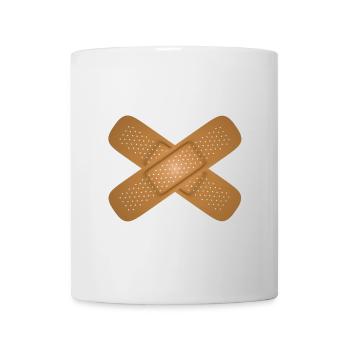 Plaster face mask - Mug - white - Front