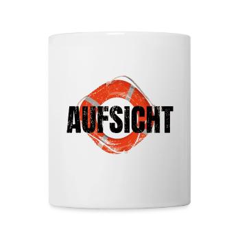 Aufsicht! Rettungsschwimmer - Tasse - Weiß - Vorne