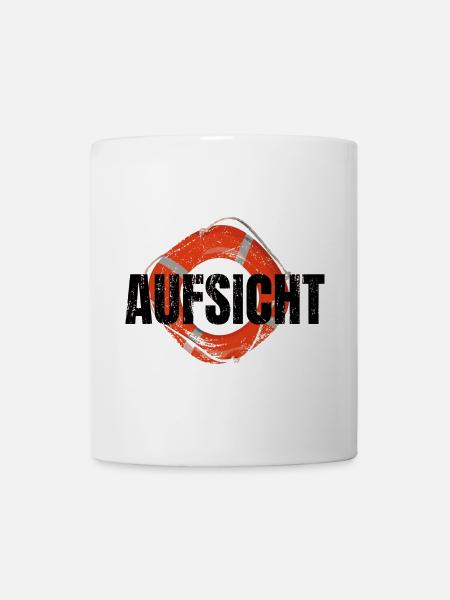 Aufsicht! Rettungsschwimmer - Tasse - Weiß