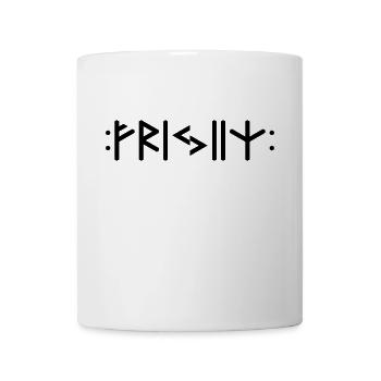 Friese(n) "Frijiiz" germ. Stamm, Text, QRF0© - Tasse - Weiß - Vorne