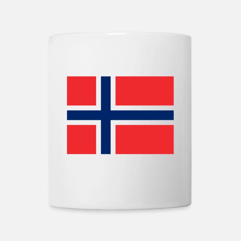 Drapeau de la Norvège 🇳🇴 - Mug blanc - blanc