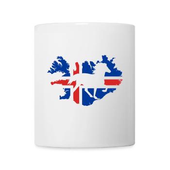 Drapeau de cheval islandais cadeau d'équitation islandais - Mug blanc - blanc - Devant