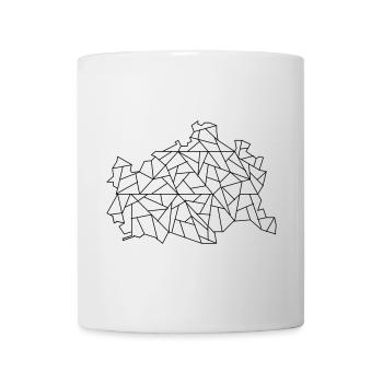 Carte de Vienne - Mug blanc - blanc - Devant